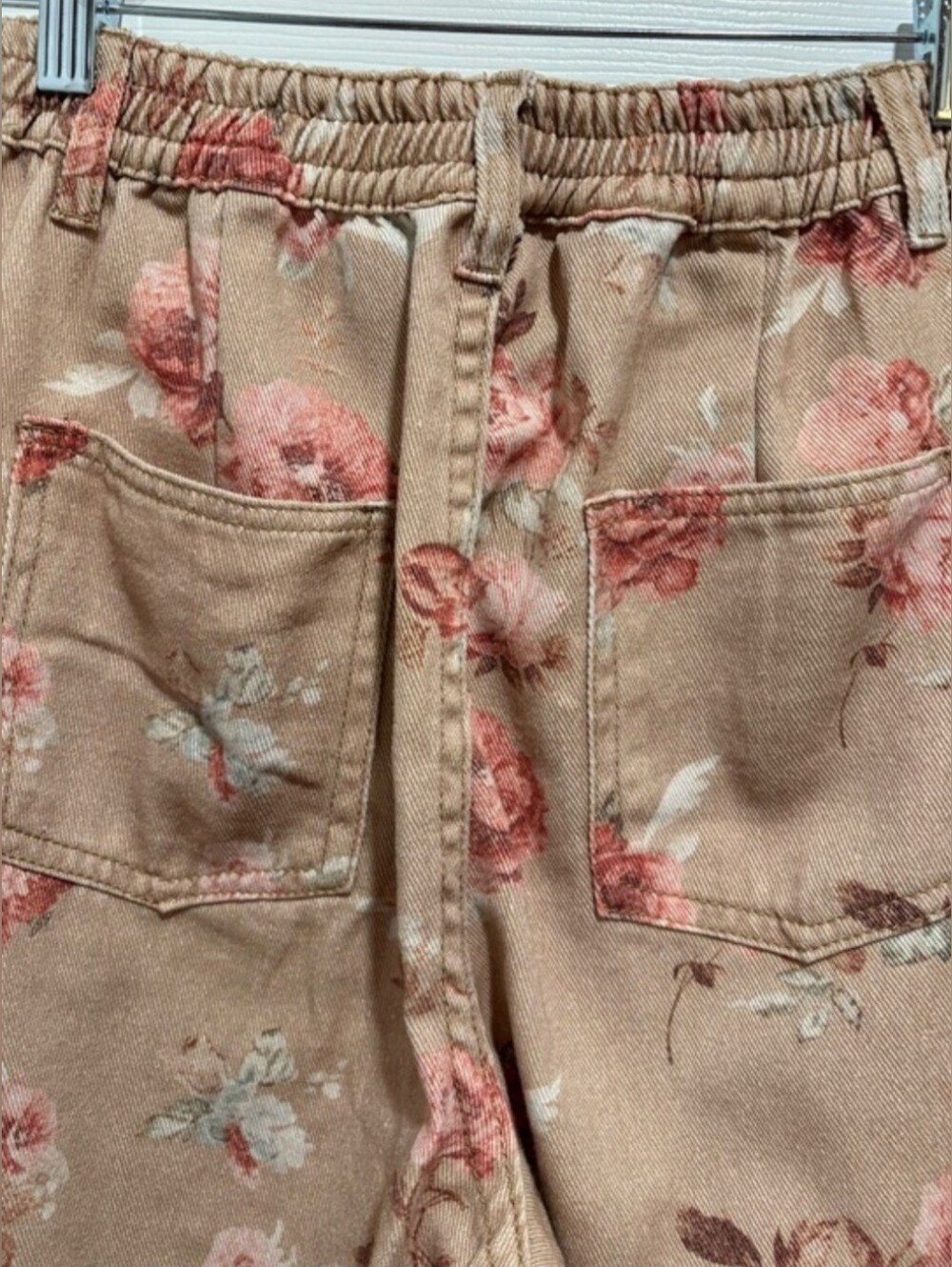 Loveimgs Khaki Floral Wide-Leg Baggy Mid-Rise Jeans - Picture 12 of 12